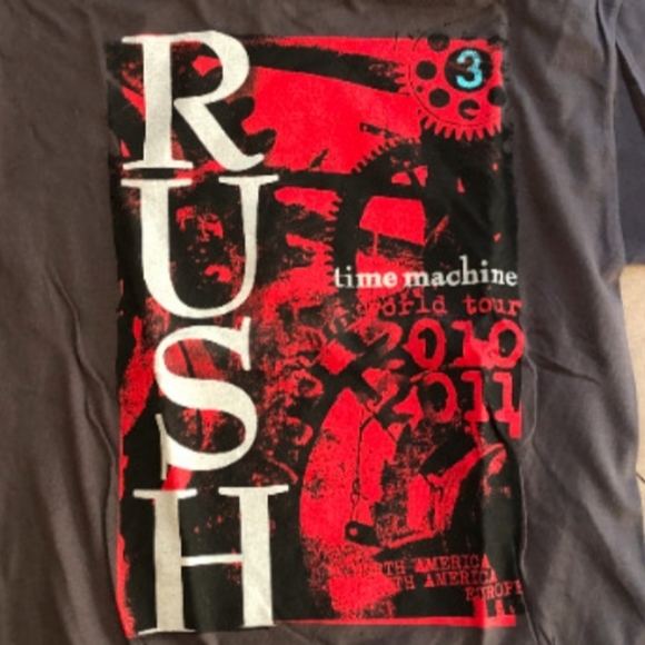 RUSH Time Machine Tour T-Shirt 2010-2011 Concert Tee M&O Knits NEVER WORN size M - Picture 3 of 5